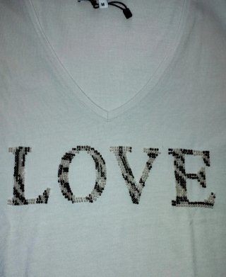 Camiseta Morgan con lentejuelas