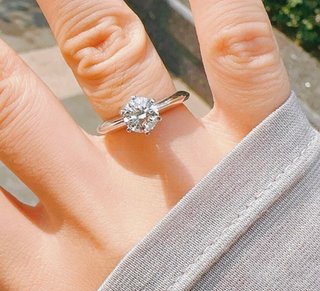 Anillo Plata 925 Moissanita Diamante