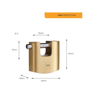 Yale Y114B/60/114/1 candado resistente acero