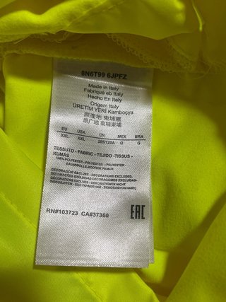 Bañadores EA7 Amarillo Flúor Talla XXL