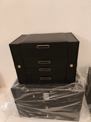 Portagioie grande lusso nero beige