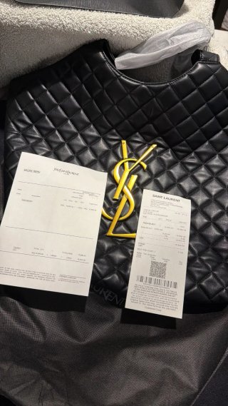 Mala Saint Laurent acolchoada preta