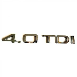 Emblema Logo AUDI 4.0 TDI plata Ref: 1398.6 m_894