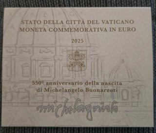 2 euro Vaticano Marconi, M Angel, Vacante, Jubileo
