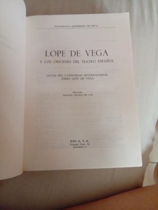 Lope De Vega y lo orígenes de teatro español