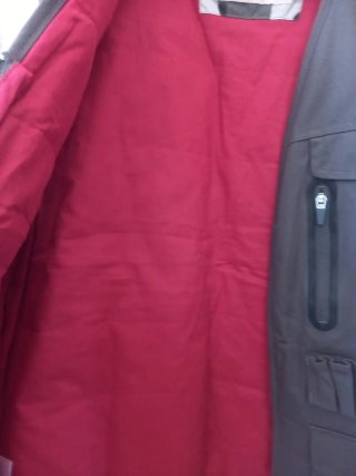 Chaleco de caza Verhunt gris y rojo