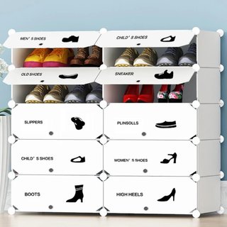 Scarpiera Modulare 10 Cubi Mobile Porta Scarpe Componibile