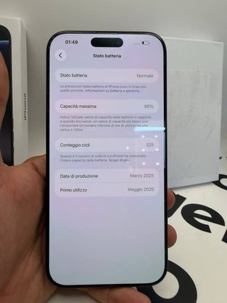 iPhone 16 Pro Max 512GB Nero Batteria 95%