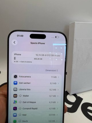 iPhone 16 Pro Max 512GB Nero Batteria 95%