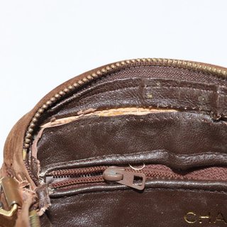 CHANEL Matelasse Chain Shoulder Bag Suede Brown
