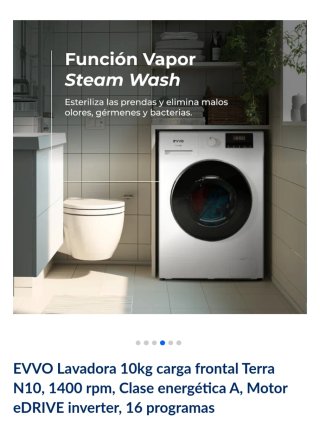 Lavadora EVVO 10kg Carga Frontal Terra N10