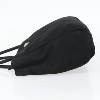 PRADA Hand Bag Nylon Black Silver Auth 181329 -