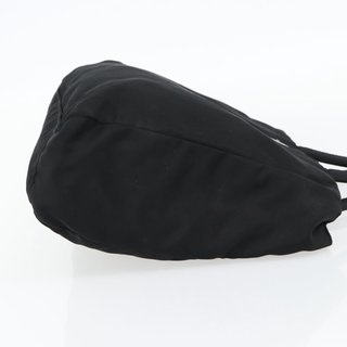 PRADA Hand Bag Nylon Black Silver Auth 181329 -