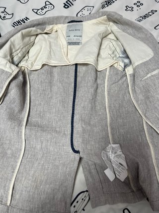 Americana niño Zara tipo lino beige T.M