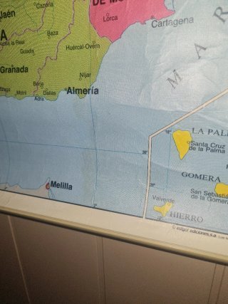 Mapa España Físico/Político Edigol 1988