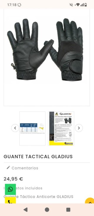 Guantes Gladius by Segurimagen Negros