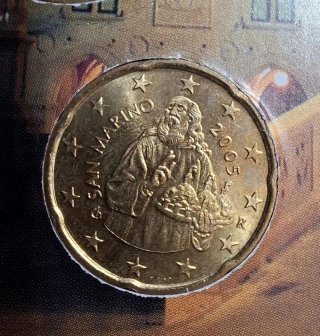 Set 5 Monete San Marino Fior di Conio Card