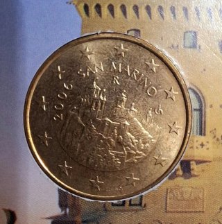 Set 5 Monete San Marino Fior di Conio Card