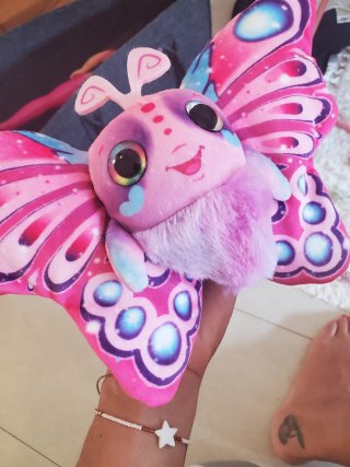 Adorabile peluche farfalla con ali gonfiabili