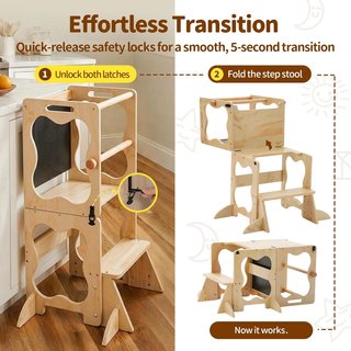 COSYLAND Torre di apprendimento Montessori 4 in 1
