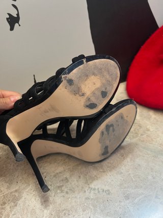 Sandalias Mango Tacón Negro Talla 36