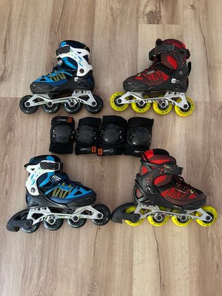Lote Patines en Línea Oxelo FIT 5 + Protecciones
