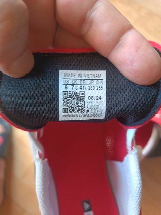 Zapatillas Adidas Adizero Talla 41.5 Rojas y Blanc