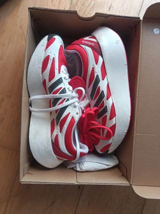 Zapatillas Adidas Adizero Talla 41.5 Rojas y Blanc