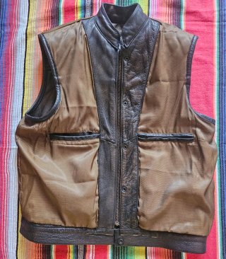 Chaleco de cuero para moto