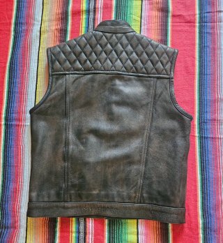 Chaleco de cuero para moto