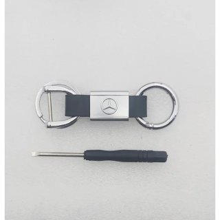 Llavero de Cuero Logo Metalico MERCEDES