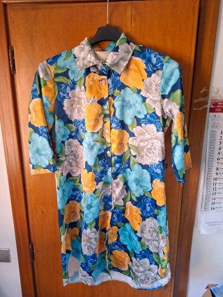 Vestito donna floreale maniche 3/4