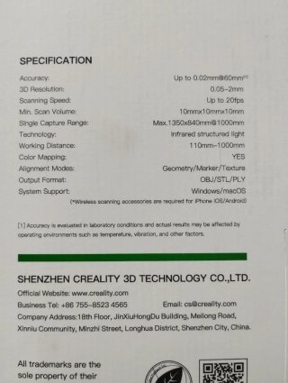 Scanner 3D Creality CR-SCAN Otter