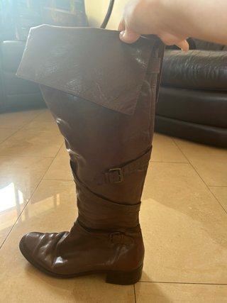 Botas altas piel marrón Talla 38