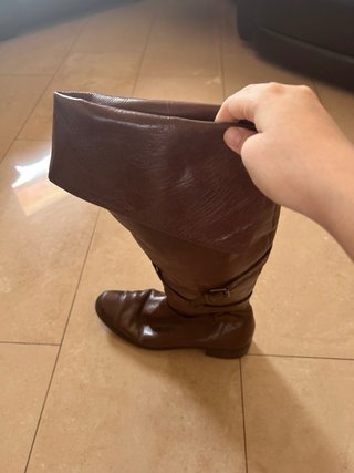 Botas altas piel marrón Talla 38