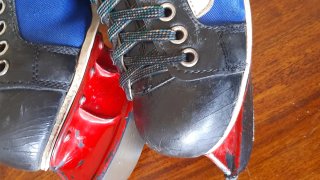 Pattini da hockey vintage Risport blu
