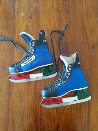 Pattini da hockey vintage Risport blu
