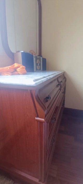 Cama 150 + Somier + Cómoda + Mesilla