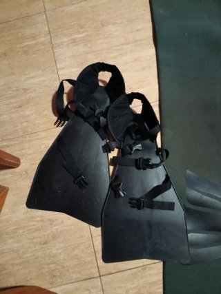 Traje vadeador pesca neopreno + 2 pares dé aletas