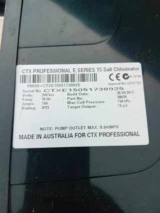 Clorador salino para piscina
