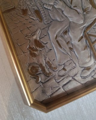 Cuadro en plata 925 Victory firmado 33x40 cm