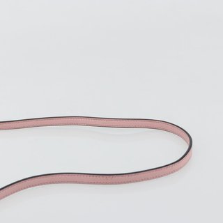 FENDI Shoulder Pouch Leather Pink Silver Auth