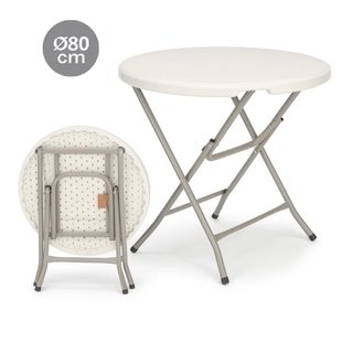 Tavolo Pieghevole in Resina HDPE 80x80 H74cm Richiudibile