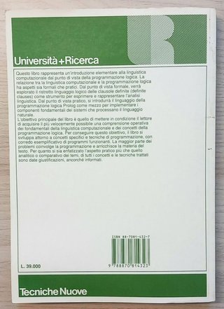 PROLOG E ANALISI DEL LINGUAGGIO NATURALE