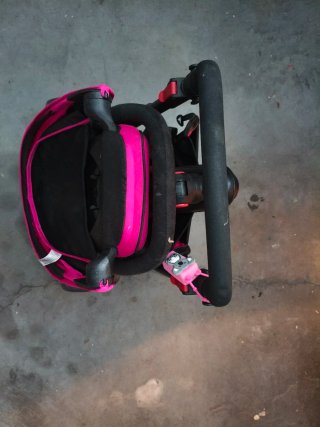 Triciclo evolutivo rosa con asa, plegable,Smartrik