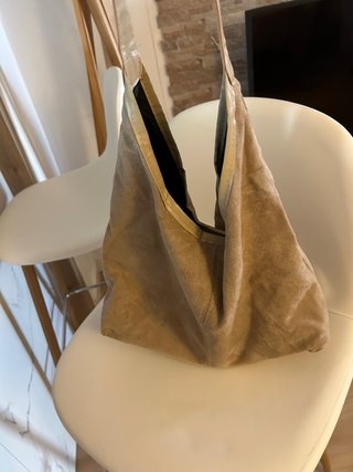 Bolso beige de tela