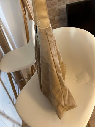Bolso beige de tela