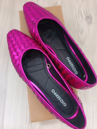 Bailarinas Gioseppo fucsia trenzadas metalizadas