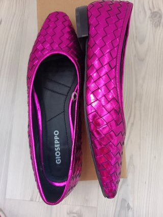 Bailarinas Gioseppo fucsia trenzadas metalizadas