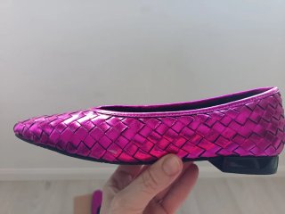 Bailarinas Gioseppo fucsia trenzadas metalizadas